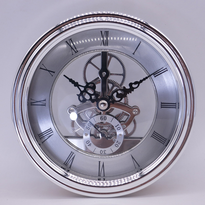 luxo prata diâmetro 133 MM metal relógio inserir